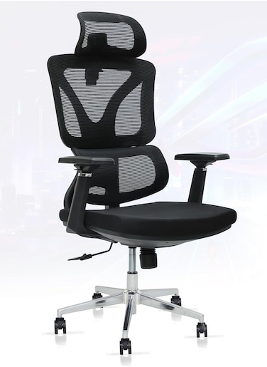 Galaxy Design Executive chair With Modern design Mesh Ergonomic Chair With Adjustable Headrest, Adjustable Handrest, Adjustable Back Rest, Best For Back Support Desk Chair Or Gaming -774-BLACK