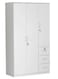 GALAXY DESIGN 3 Door Wooden Wardrobe Cabinet Cupboard Engineered Wood Perfect Modern Stylish Heavy Duty Color White