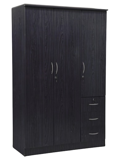GALAXY DESIGN 3 Door Wooden Wardrobe Cabinet Cupboard Engineered Wood Perfect Modern Stylish Heavy Duty