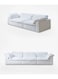 Galaxy Design Cloud 3 Seater Luxury Modern Design Sectional Sofa For Living Room Furniture With Free Installation Color - White