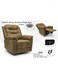 Galaxy Design Electric Swing Recliner Single Sofa Chair Fabric 360&deg; Degree Rotation For Living Room Good Comfort Open &amp; Close Single Recliner Sofa Chair 1806 Color Gold