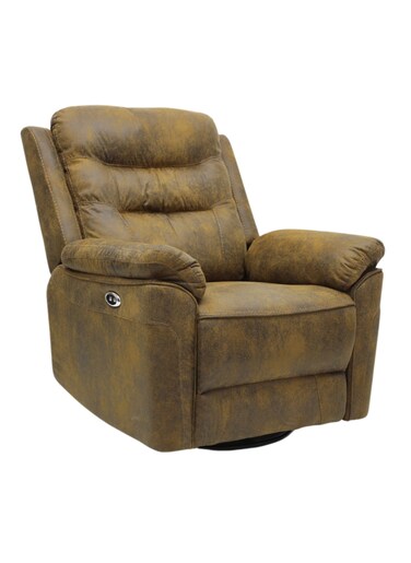 Galaxy Design Electric Swing Recliner Single Sofa Chair Fabric 360&deg; Degree Rotation For Living Room Good Comfort Open &amp; Close Single Recliner Sofa Chair 1806 Color Gold