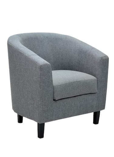 Galaxy Design Fabric Tub Chair - Comfortable and Stylish for Living Room &amp; Bedroom - Dark Grey
