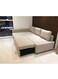 Galaxy Design Convertible Sofa Cum Bed L-Shape Corner Sofa Plus Diwan Bed With Storage Box &amp; Cushion For Living Room 3 Seater GDF-211 Beige 215X150X75 Cm