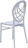 Galaxy Design Portable Chairs Flower Back Silla Chair White Plastic Chair for Wedding Event Party  Dining chair  Banquet Chair (WT)