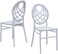 Galaxy Design Portable Chairs Flower Back Silla Chair White Plastic Chair for Wedding Event Party  Dining chair  Banquet Chair (WT)