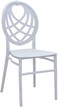 Galaxy Design Portable Chairs Flower Back Silla Chair White Plastic Chair for Wedding Event Party  Dining chair  Banquet Chair (WT)