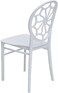Galaxy Design Portable Chairs Flower Back Silla Chair White Plastic Chair for Wedding Event Party  Dining chair  Banquet Chair (WT)
