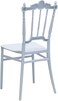 Galaxy Design Portable Chairs Flower Back Silla Chair White Plastic Chair for Wedding Event Party  Dining chair  Banquet Chair (WT)
