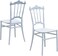 Galaxy Design Portable Chairs Flower Back Silla Chair White Plastic Chair for Wedding Event Party  Dining chair  Banquet Chair (WT)