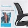 Galaxy Design Premium Office Chair Ergonomic Designed Desk Chair Mid Back Adjustable Wide Seat Mesh Chair Black Sul1435