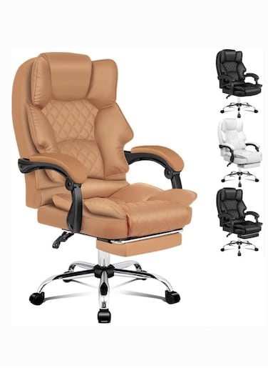 Galaxy Design Executive Office Gaming Chair PU Leather 360&deg; Swivel Desk Chair, Soft Foam &amp; Well Padded Backrest With Lumbar Support