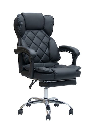 Galaxy Design Executive Office Gaming Chair PU Leather 360&deg; Swivel Desk Chair, Soft Foam &amp; Well Padded Backrest With Lumbar Support R818-2FR