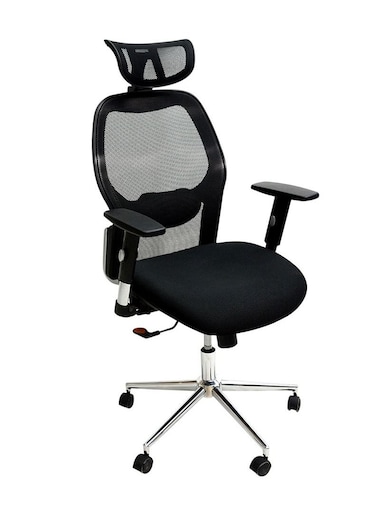 Galaxy Design Ergonomic Chair Home Executive Office Chair Wide Seat With Large Headrest Adjustable Seat Height, Lumbar Support and Armrests High Back Mesh (Black)