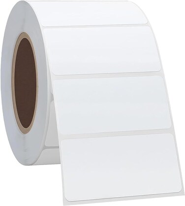 2" X 1&rdquo; Direct Thermal Labels, Label Stickers, Barcode Sticker, Barcode Labels, White Thermal Printer Labels, Compatible with Rollo &amp; Zebra Desktop Printers,1000 Labels/Roll (2 Roll = 2000 Labels)