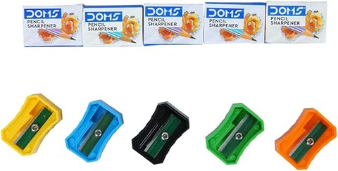 DOMS Non-Toxic Multicoloured Pencil Sharpener Jar Pack (Pack of 50)
