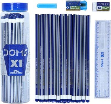 DOMS X1 X-Tra Super Dark Pencils in Jar Pack (Pack of 30)