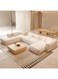 Galaxy Design Premium U-Shape Sofa &ndash; 6 Seater, Elegant Beige Velvet