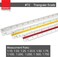 Isomars Triangular Scale Professional For Architectural Drawing Interior Designing&amp;For Other Technical Drawing-No.-2,Blue