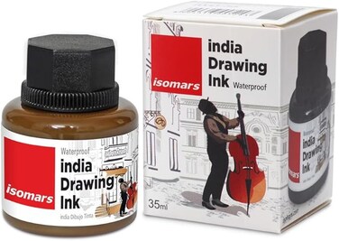 Isomars India Waterproof Drawing Ink - 35ML (Brown)