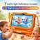 P600 Tablet 7 Inch HD Display, 6GB RAM, 128GB Storage, WiFi, Dual Camera, 3000mAh Battery, Shockproof Protective Case, Expandable Storage, Orange