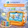 P600 Tablet 7 Inch HD Display, 6GB RAM, 128GB Storage, WiFi, Dual Camera, 3000mAh Battery, Shockproof Protective Case, Expandable Storage, Orange