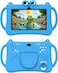 P604 7 Inch Android 13 Tablet, 6GB RAM, 256GB Storage, 1024&times;600 HD Display, 3000mAh Battery, 5G WiFi, Dual Camera, Protective Case with Handle &ndash; Blue