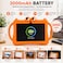 P604 7 Inch Android 13 Tablet, 6GB RAM, 256GB Storage, 1024&times;600 HD Display, 3000mAh Battery, 5G WiFi, Dual Camera, Protective Case with Handle, Orange.