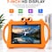 P604 7 Inch Android 13 Tablet, 6GB RAM, 256GB Storage, 1024&times;600 HD Display, 3000mAh Battery, 5G WiFi, Dual Camera, Protective Case with Handle, Orange.