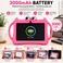 P604 7 Inch Android 13 Tablet, 6GB RAM, 256GB Storage, 1024&times;600 HD Display, 3000mAh Battery, 5G WiFi, Dual Camera, Protective Case with Handle. (Pink)