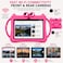 P604 7 Inch Android 13 Tablet, 6GB RAM, 256GB Storage, 1024&times;600 HD Display, 3000mAh Battery, 5G WiFi, Dual Camera, Protective Case with Handle. (Pink)
