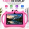 P604 7 Inch Android 13 Tablet, 6GB RAM, 256GB Storage, 1024&times;600 HD Display, 3000mAh Battery, 5G WiFi, Dual Camera, Protective Case with Handle. (Pink)