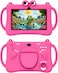 P604 7 Inch Android 13 Tablet, 6GB RAM, 256GB Storage, 1024&times;600 HD Display, 3000mAh Battery, 5G WiFi, Dual Camera, Protective Case with Handle. (Pink)