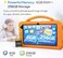 Telzeal P701 Tablet 7 Inch HD (6GB RAM + 256GB), Android 13, 3000mAh Battery, 2MP+5MP Dual Camera, Single SIM, Shockproof Protective Case, Orange.