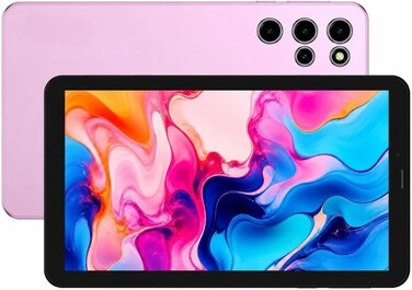 7 Inch Android 13 Tablet, 6GB RAM 256GB ROM, HD IPS Display, Dual SIM, 4000mAh Battery with Keyboard &amp; Mouse, P703 &ndash; Pink.