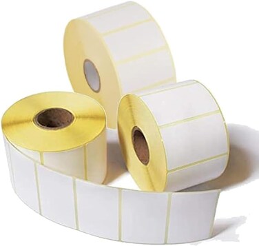 Set of 3 Rolls Barcode Label Sticker Direct Thermal 50mm x 25mm (2 x 1 inches) 1000 Labels per Roll, 3000 Labels Total