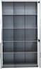 Galaxy Design Modern Wooden File Cabinet 6 Door,Glass Door Cabinet Walnut Color