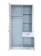 Galaxy Design Best 2-Door Wooden Wardrobe Cabinet Cupboard Engineered Wood With1 Drawer Perfect Modern Stylish Heavy Duty Color White 8828