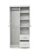 Galaxy Design 2 Door Wooden Wardrobe Cabinet Cupboard Engineered Wood Modern Stylish Heavy Duty With Mirror Color White