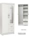 Galaxy Design 2 Door Wooden Wardrobe Cabinet Cupboard Engineered Wood Modern Stylish Heavy Duty With Mirror Color White