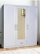 Galaxy Design 3 Door Wooden Wardrobe Cabinet Cupboard Engineered Wood Perfect Modern Stylish Heavy Duty Color White