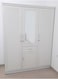 Galaxy Design Modern 3 Door Wooden Wardrobe Cabinet Cupboard Engineered Wood Perfect Design With Mirror Color - White