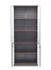 Galaxy Design Modern Wooden File Cabinet 6 Door,Glass Door Cabinet Walnut Color