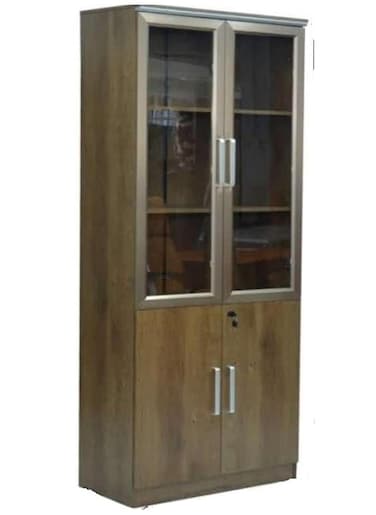 Galaxy Design Modern 4 Door File Cabinet With Glass Door