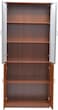 Galaxy Design Modern Wooden File Cabinet 4 Door,Glass Door Cabinet