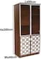Galaxy Design Modern 4 Door Wooden File Cabinet &amp; Book Shelf Glass Door With Aluminium