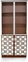 Galaxy Design Modern 4 Door Wooden File Cabinet &amp; Book Shelf Glass Door With Aluminium