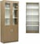 Galaxy Design 2 door glass Book Shelf Wooden Bookcase File Rack Storage for Home, Office, School, Library, Study Room, Living Room, Bedroom,Standing Cabinet Home