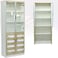 Galaxy Design 2 door glass Book Shelf Wooden Bookcase File Rack Storage for Home, Office, School, Library, Study Room, Living Room, Bedroom,Standing Cabinet Home