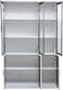 Galaxy Design Modern Wooden File Cabinet 6 Door,Glass Door Cabinet White Color